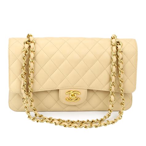 chanel beige clair caviar|Chanel Classic Double Flap Quilted Caviar Gold.